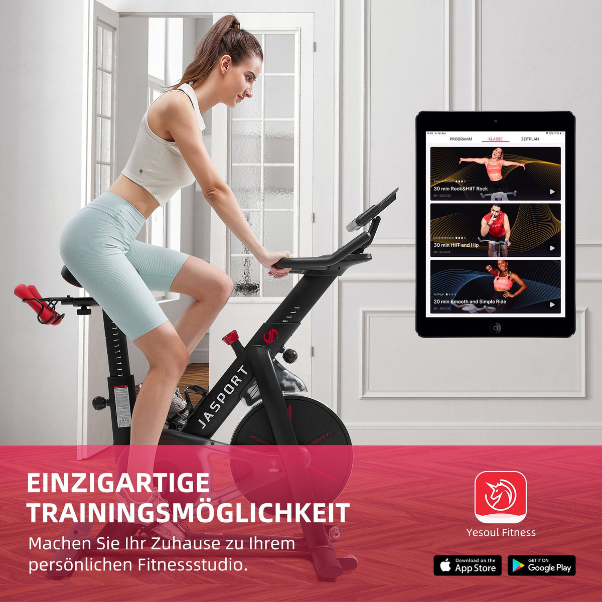 JASPORT S3 Smart Indoor Speedbike (Schwarz)